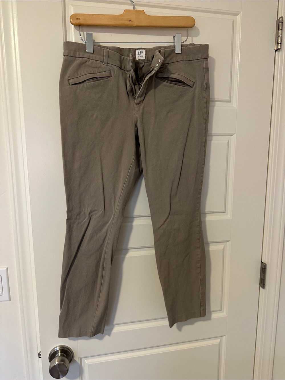 GAP Slim Straight Pants — Taupe Brown